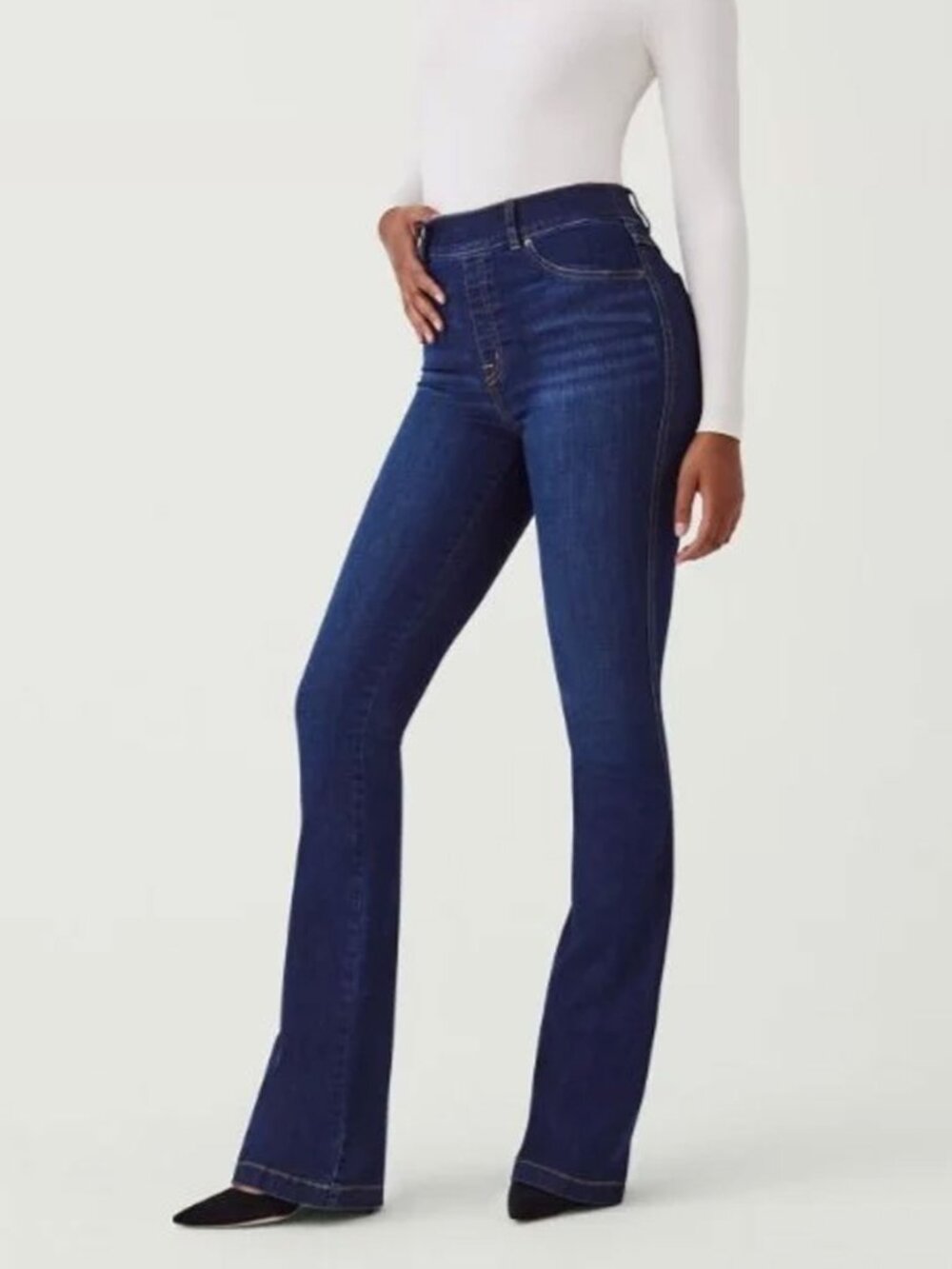 Spanx Flare Jeans in Midnight Shade Large